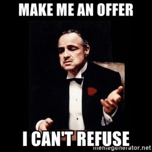 I would love to negotiate a price...